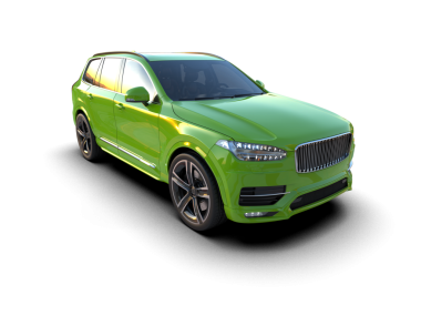 Arka planda lüks bir araba var. 3d görüntüleme - kırpma yolu