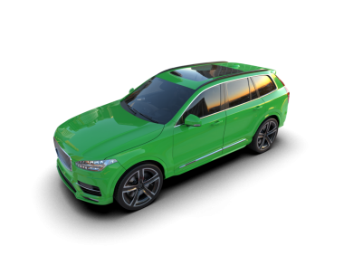 araba beyaz arkaplanda izole edildi