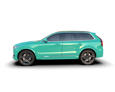 Beyaz arka planda modern bir araba. 3d oluşturma.