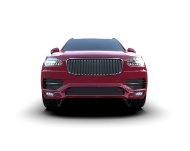 Kırmızı lüks araba koyu bir arka planda. 3d oluşturma