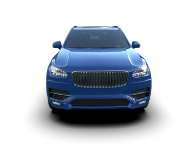 Arka planda lüks bir araba var. 3D görüntüleme - illüstrasyon