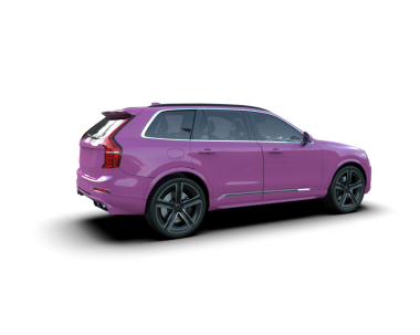 Stüdyoda siyah arka planda 3 boyutlu bir araba.