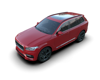 Arka planda lüks bir araba var. 3D görüntüleme - illüstrasyon