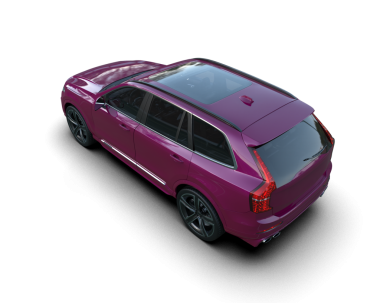 Modern araba beyazda izole edilmiş. 3D görüntüleme - illüstrasyon