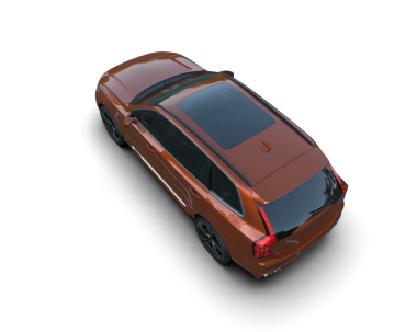 araba beyaz arkaplanda izole edildi