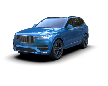 Modern lüks mavi araba beyaz arka planda izole edilmiş. 3 Boyutlu Hazırlama