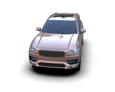 Arka planda lüks bir araba var. 3 Boyutlu Hazırlama