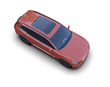 Siyah arka planda modern kırmızı araba