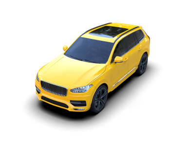 modern araba beyaz arka planda izole edilmiş.