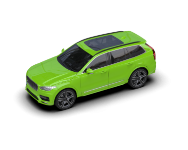 yeşil lüks sedan araba beyaz arka planda izole edildi. 3 boyutlu illüstrasyon