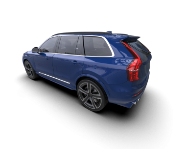 Modern lüks araba beyaz arka planda izole edilmiş ve kırpma yolu var. 3 Boyutlu Hazırlama