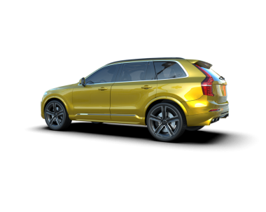 Modern araba arka planda izole edilmiş. 3D görüntüleme - illüstrasyon