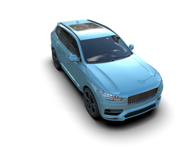 Araba beyaz arka planda izole edilmiş. 3d oluşturma