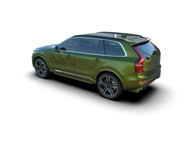 Siyah arka planda lüks bir araba. 3d illüstrasyon