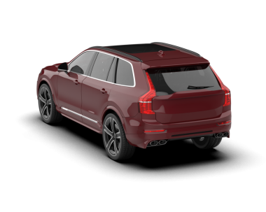 Beyaz arka planda izole edilmiş modern lüks araba 3 boyutlu çizim - illüstrasyon