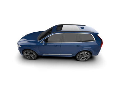 Arka tarafı mavi lüks araba.