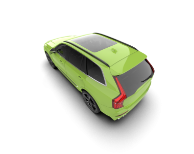 yeşil araba 3 d illüstrasyon