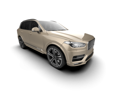 Modern araba. Beyaz arka planda izole edilmiş. 3d illüstrasyon