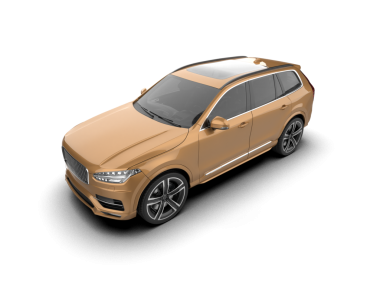 gerçekçi modern araba. Gri arka planda izole. 3d oluşturma.