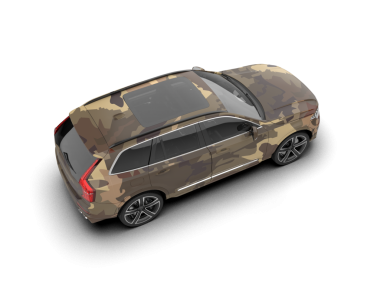 Beyaz arka planda bir araba. 3d illüstrasyon.