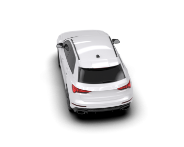 Beyaz arka planda bir araba. 3D görüntüleme - 3d illüstrasyon