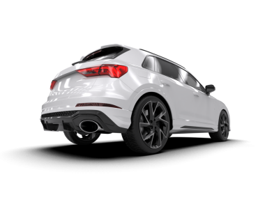 Siyah arka planda beyaz modern araba