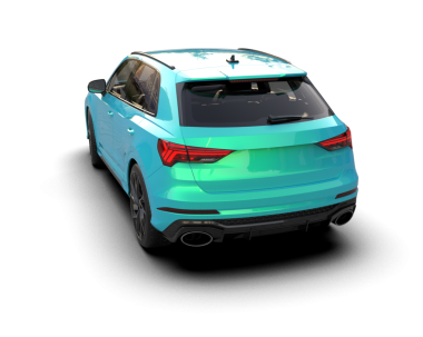 Modern araba arka planda izole edilmiş. 3 Boyutlu Hazırlama