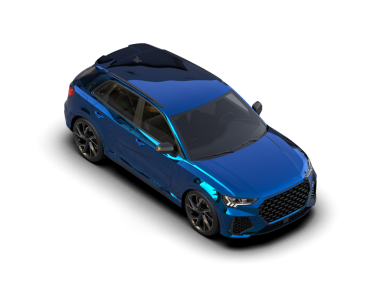 Modern araba arka planda izole edilmiş. 3D görüntüleme - illüstrasyon