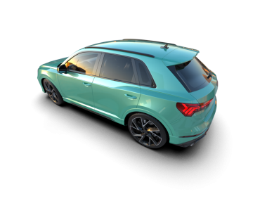 modern mavi araba beyaz arkaplanda izole edildi