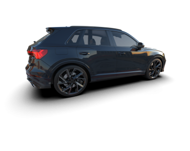 Siyah arka planda bir araba. 3d oluşturma.