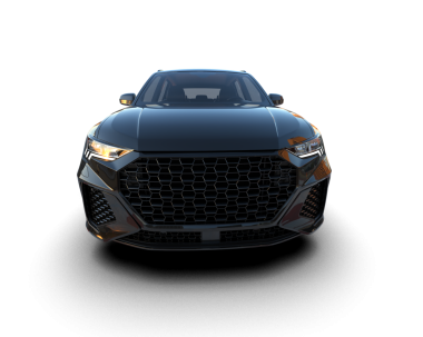 Siyah arka planda bir araba. 3d oluşturma