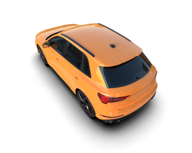 Beyaz arkaplanda turuncu rengin 3 boyutlu görüntüsü