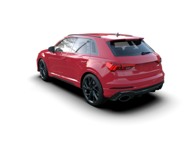 Arka planda modern bir araba. 3d oluşturma