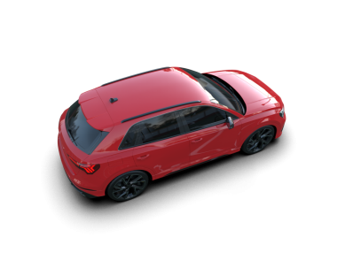 Kırmızı modern araba. 3d oluşturma