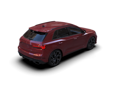 Modern araba arka planda izole edilmiş. 3D görüntüleme - illüstrasyon