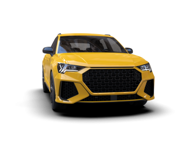 Modern spor araba beyaz arka planda izole edilmiş. 3d illüstrasyon.