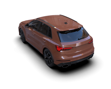 Siyah arka planda bir arabanın modern 3 boyutlu canlandırması