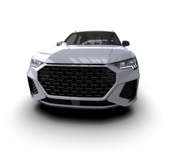 Siyah üzerine izole edilmiş bir arabanın 3 boyutlu görüntüsü