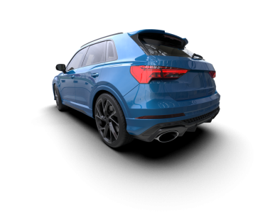 Beyaz arka planda lüks bir araba. 3d oluşturma