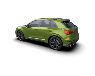 Stüdyonun arka planında izole edilmiş modern bir arabanın 3 boyutlu görüntüsü