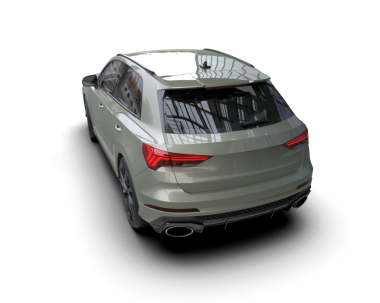 Modern araba arka planda izole edilmiş. 3D görüntüleme - illüstrasyon