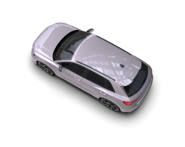 Araba siyah arka planda izole edilmiş. 3D görüntüleme - illüstrasyon