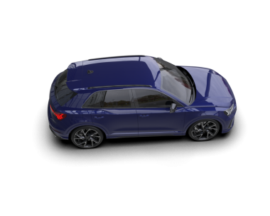 mavi modern araba kırpma yolu ile beyaz arkaplanda izole