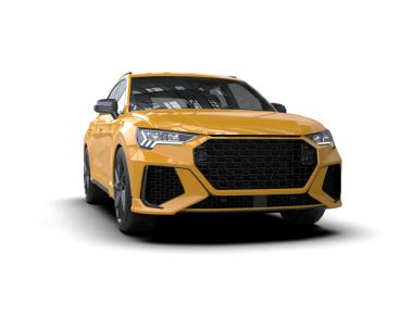 Siyah izole edilmiş modern bir araba. 3d oluşturma