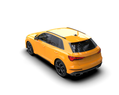 beyaz arkaplandaki modern araba 3 boyutlu görüntüleme