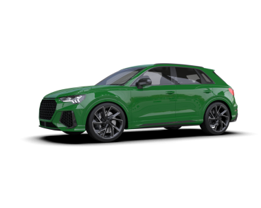 Yeşil çizgili modern araba.