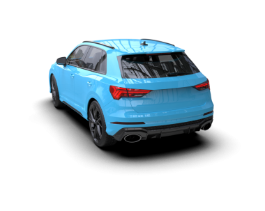 Modern araba arka planda izole edilmiş. 3d oluşturma