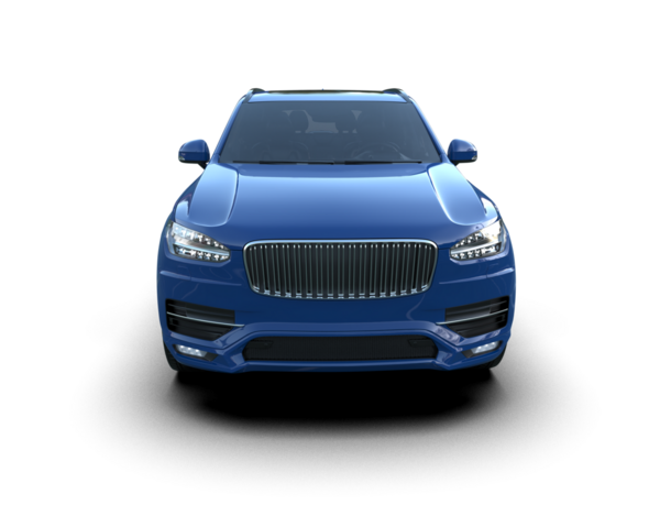 Arka planda lüks bir araba var. 3D görüntüleme - illüstrasyon