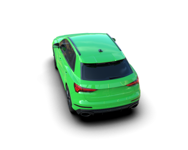 modern araba beyaz arkaplanda izole edildi