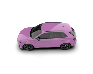 modern pembe araba beyaz arka planda izole edilmiş.